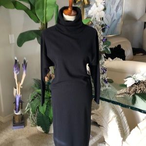 BLACK VINTAGE SWEATER DRESS EXLT CONDITION